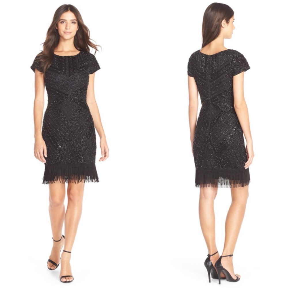 Aidan Mattox beaded fringe dress